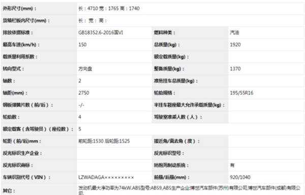 宝骏730“换标”五菱！上汽通用五菱730申报图曝光