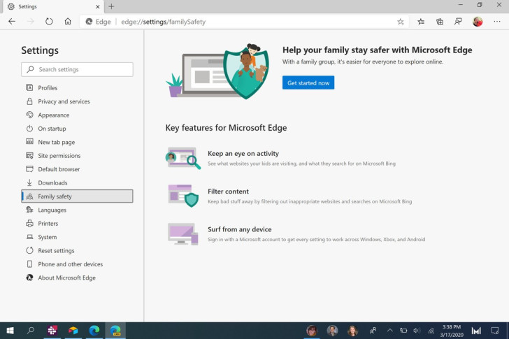 微软 Edge上线家庭安全功能：父母管理孩子网络活动
