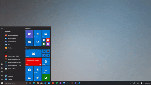 微软官方展示Windows 10 新版开始菜单片段