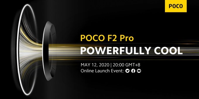 POCO官方Twitter宣布：POCO F2 Pro将于5月12日发布