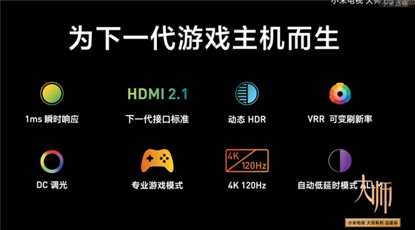 小米大师系列电视首发亮相：98.8%四窄边全面屏设计 支持动态HDR