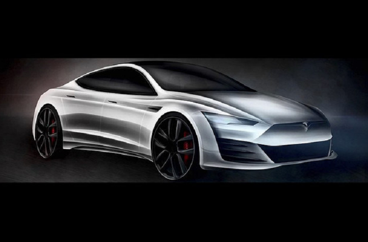 特斯拉Model S渲染图曝光：车辆线条更加丰富 造型更具攻击性