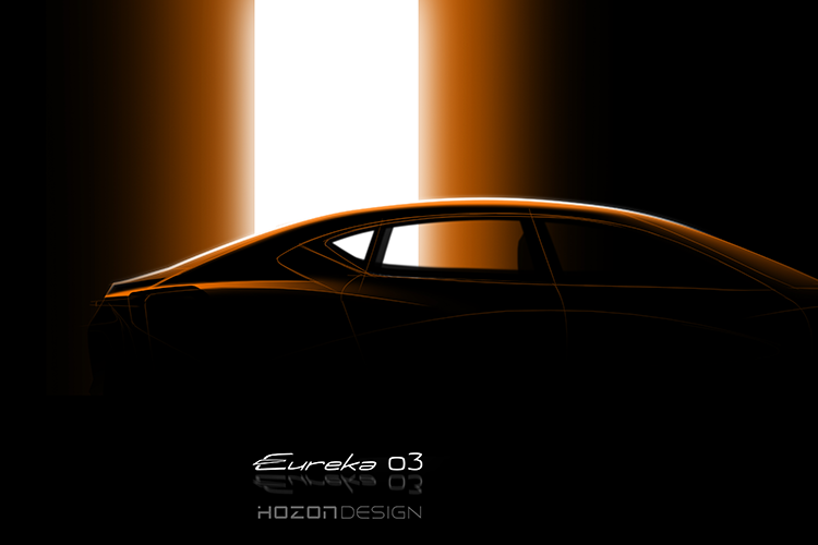 哪吒汽车发布全新概念车Eureka 03设计草图 计划将于北京车展亮相