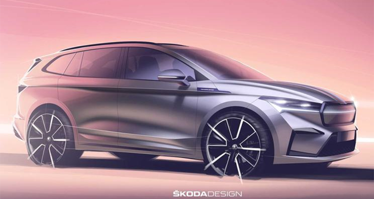 斯柯达全新纯电动SUV Enyaq iV预告图曝光 将于9月1日正式海外首发