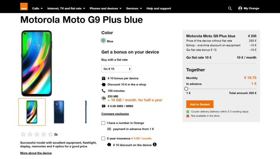 摩托罗拉Moto G9 Plus渲染图曝光：配备6.8英寸打孔显示屏