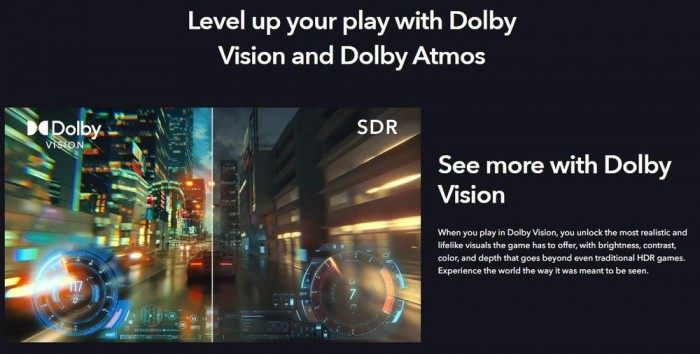 Dolby Vision HDR技术即将进入游戏主机领域 Xbox Series X/S首发